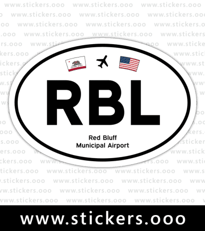 RBL, Red Bluff Municipal Airport (Red Bluff, California CA) — Oval Decal