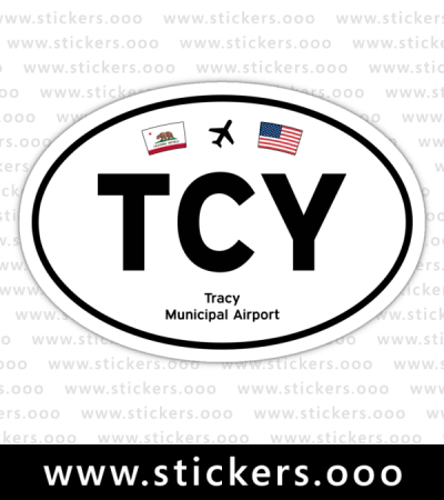 TCY, Tracy Municipal Airport (Tracy, California CA) — Oval Decal