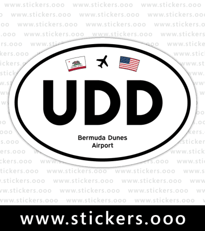 UDD, Bermuda Dunes Airport (Palm Springs, California CA) — Oval Decal