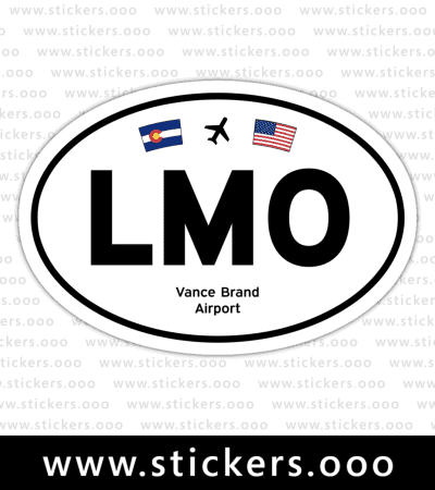 LMO, Vance Brand Airport (Longmont, Colorado CO) — Oval Decal