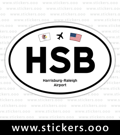 HSB, Harrisburg-Raleigh Airport (Harrisburg, Illinois IL) — Oval Decal