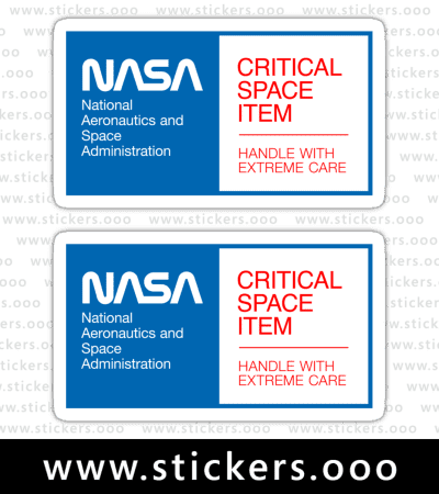 NASA - Critical Space Item, Handle with Extreme Care (Blue, 2 in 1)
