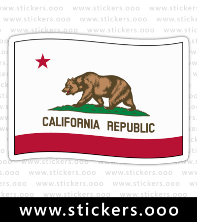 California Republic CA Official State Flag (Ripple Wave)
