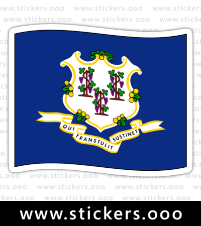Connecticut CT Official State Flag (Ripple Wave)