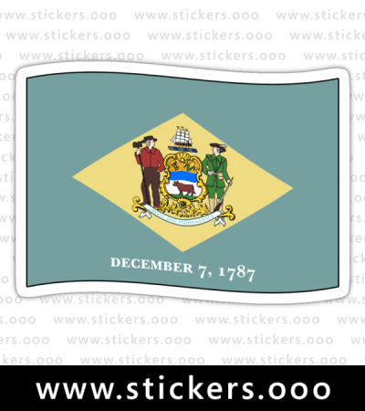 Delaware DE Official State Flag (Ripple Wave)