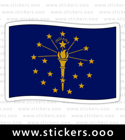 Indiana IN Official State Flag (Ripple Wave)
