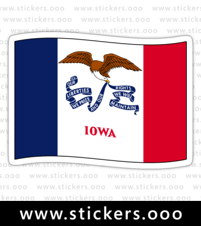 Iowa IO Official State Flag (Ripple Wave)