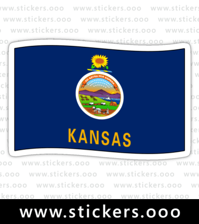 Kansas KA Official State Flag (Ripple Wave)
