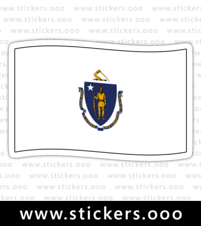 Massachusetts MA Official State Flag (Ripple Wave)