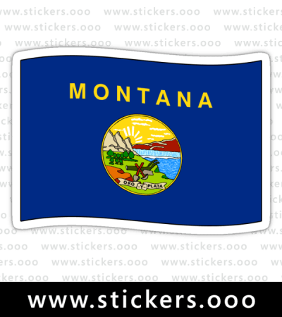 Montana MT Official State Flag (Ripple Wave)