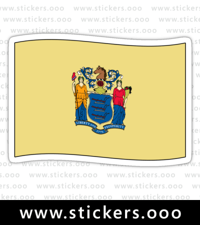 New Jersey NJ Official State Flag (Ripple Wave)