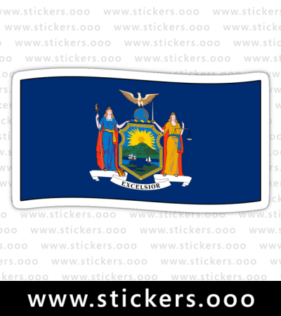 New York NY Official State Flag (Ripple Wave)