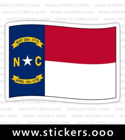 North Carolina NC Official State Flag (Ripple Wave)