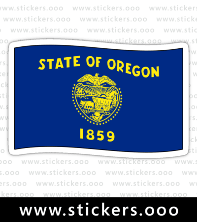 Oregon OR Official State Flag (Ripple Wave)