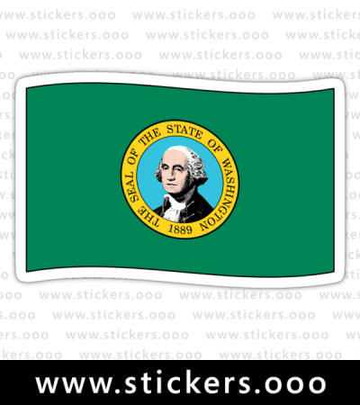 Washington WA Official State Flag (Ripple Wave)