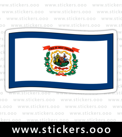 West Virginia WV Official State Flag (Ripple Wave)