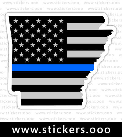 Arkansas AR – Thin Blue Line / Police Law Enforcement / USA American Flag