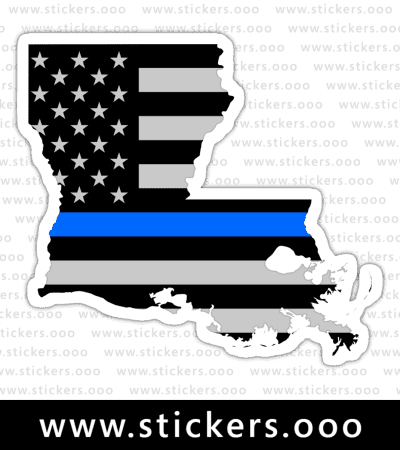 Louisiana LA – Thin Blue Line / Police Law Enforcement / USA American Flag