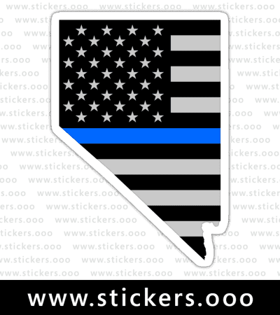 Nevada NV – Thin Blue Line / Police Law Enforcement / USA American Flag
