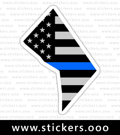 Washington DC – Thin Blue Line / Police Law Enforcement / USA American Flag