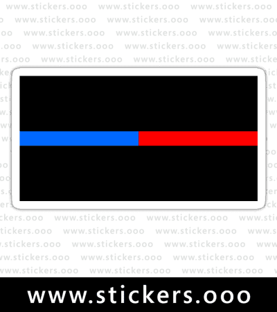 Thin Blue Red Line Flag / Police + Firefighter / Law Enforcement + Fire Rescue (Black with Blue Red Stripe)