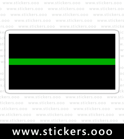 Thin Green Line Flag / Military + Federal Agents (Black with Green Stripe)