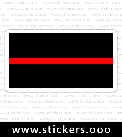 Thin Red Line Flag / Firefighter + Fire Rescue (Black with Red Stripe)