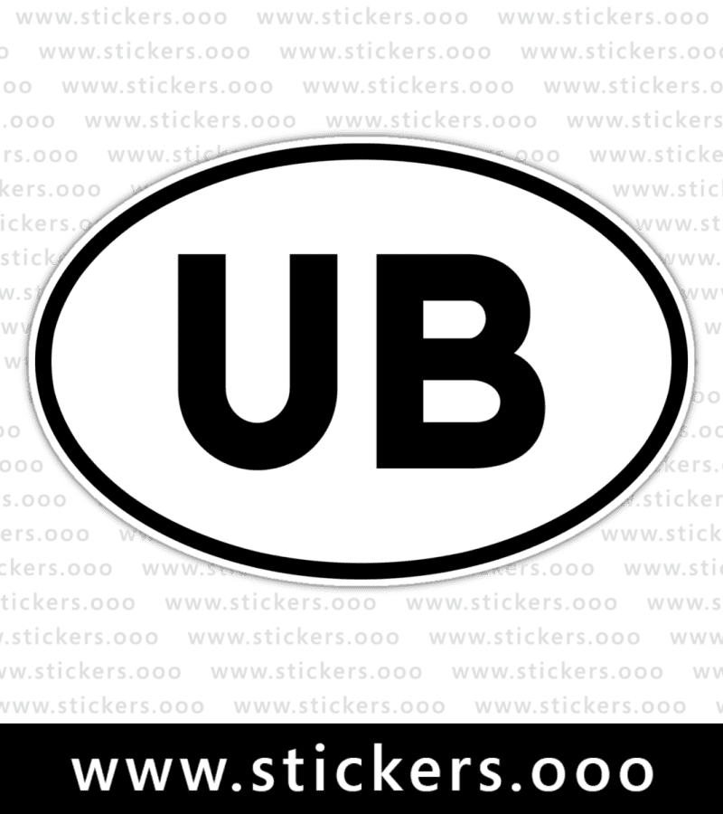 Oval Ub Sticker Stickers Ooo