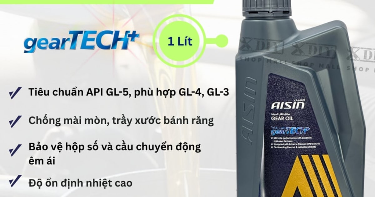 Dầu hộp số thường/vi sai GL-5 (Bao gồm GL-4/GL-3) 75W-90 1 Lít Hiệu Aisin mã GSL57591PB