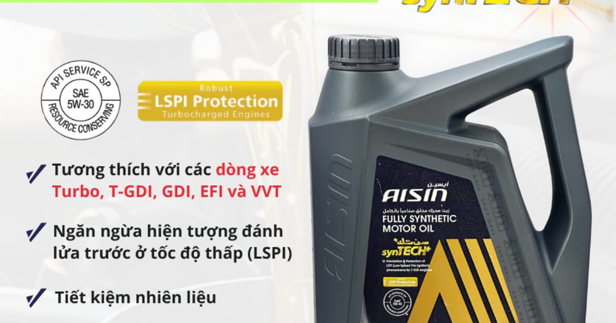 Dầu động cơ Xăng 5W-40 API SP 10.000Km 4 Lít Hiệu Aisin mã ESFP0544P