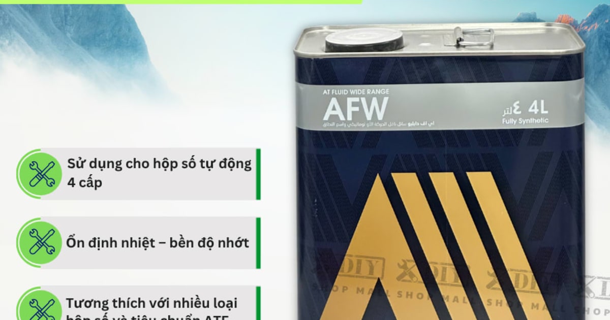 Dầu hộp số tự động 4 cấp 4 Lít Hiệu Aisin mã ATFD34S