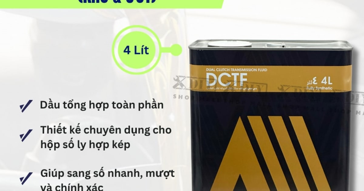 Dầu hộp số ly hợp kép DCT (Khô & Ướt) 4 Lít Hiệu Aisin mã ATFDCT4SB