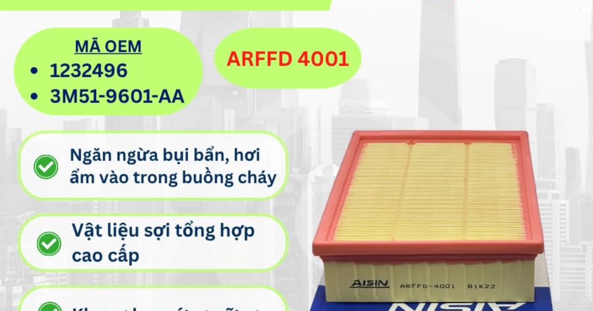 Lọc gió động cơ Ford hiệu Aisin mã ARFFD-4001