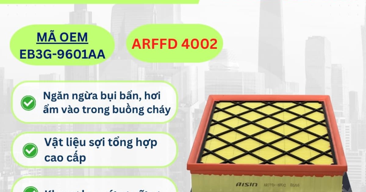Lọc gió động cơ Ford hiệu Aisin mã ARFFD-4002