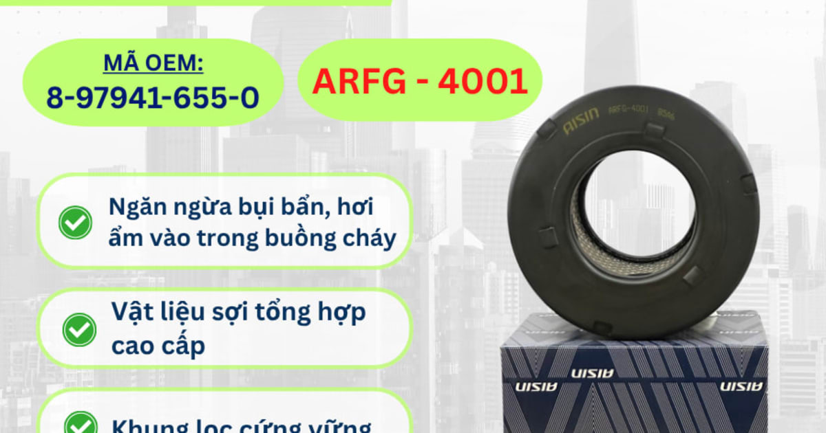 Lọc gió động cơ Chevrolet, Isuzu hiệu Aisin mã ARFG-4001