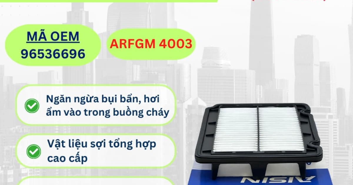 Lọc gió động cơ Chevrolet hiệu Aisin mã ARFGM-4003