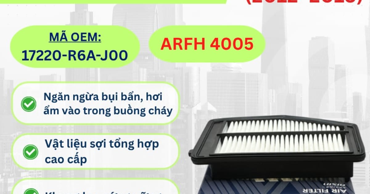 Lọc gió động cơ Honda hiệu Aisin mã ARFH-4005