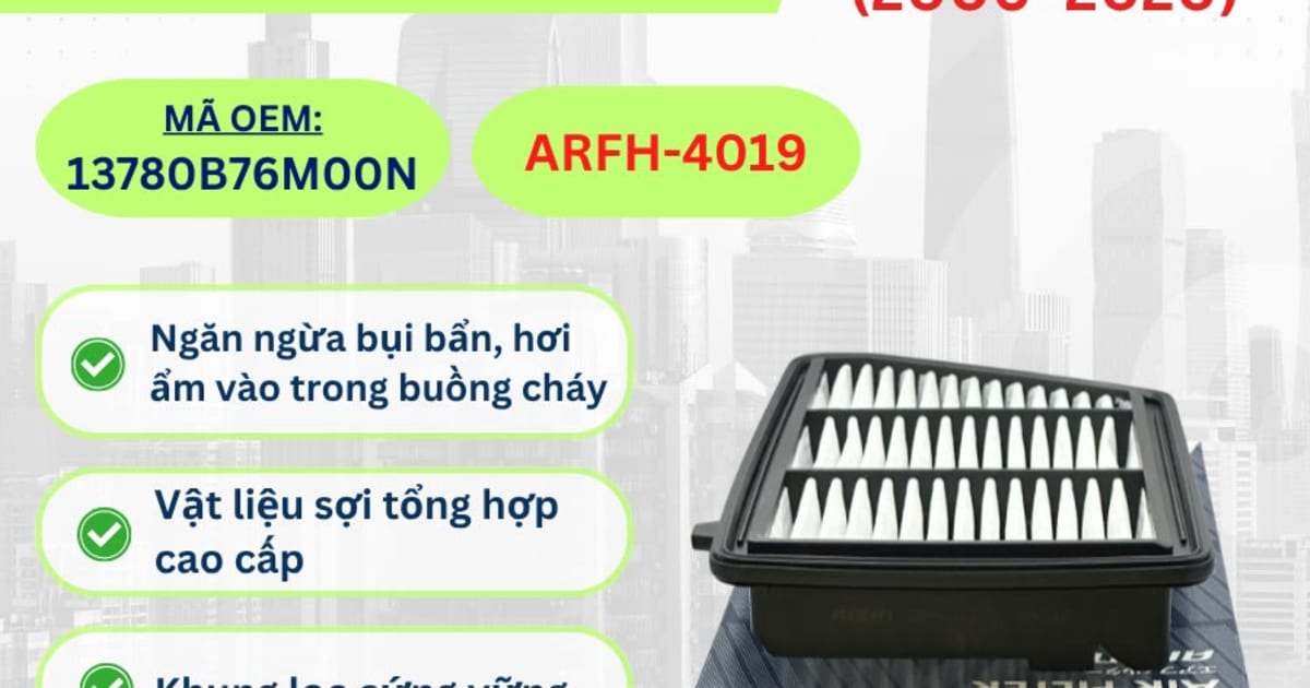 Lọc gió động cơ Honda hiệu Aisin mã ARFH-4019