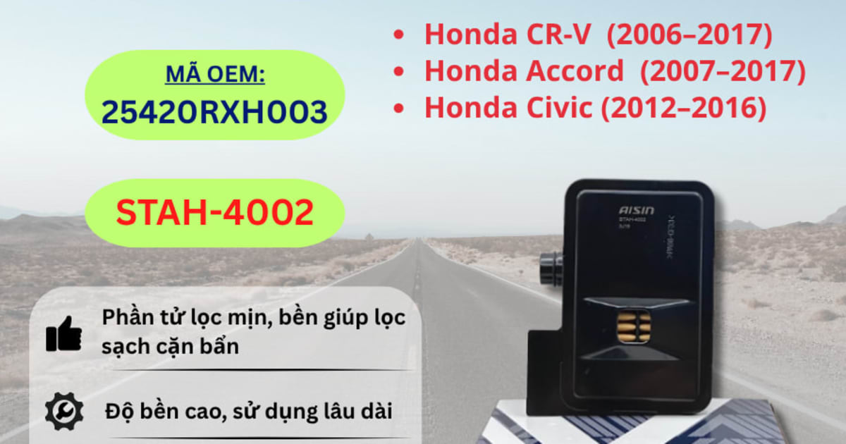 Lọc nhớt hộp số Honda hiệu Aisin mã STAH-4002