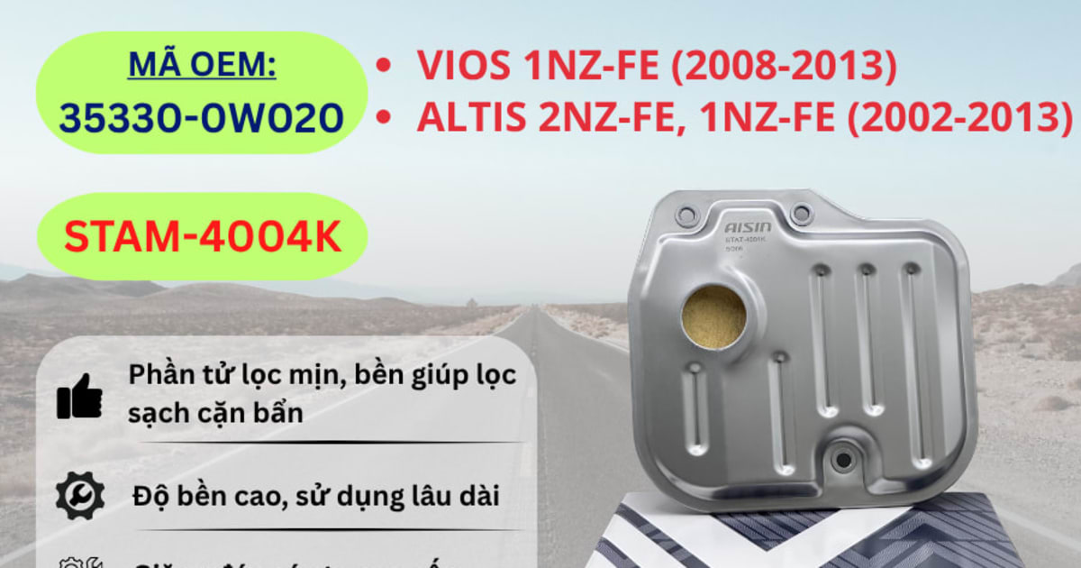 Lọc nhớt hộp số Toyota hiệu Aisin mã STAT-4001K