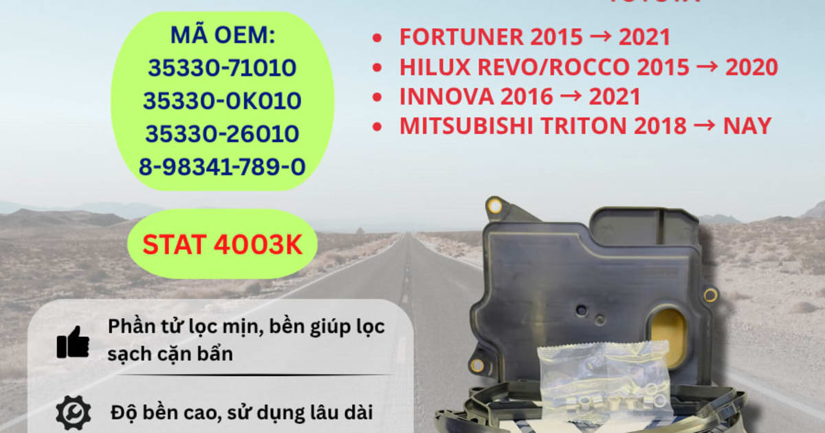 Lọc nhớt hộp số Toyota, Isuzu hiệu Aisin mã STAT-4003K