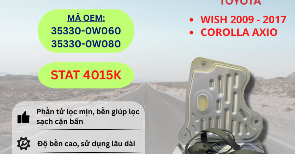 Lọc nhớt hộp số Toyota hiệu Aisin mã STAT-4015K