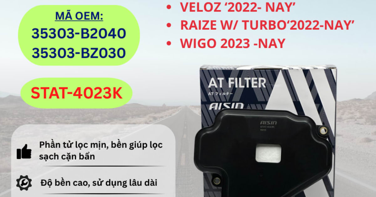 Lọc nhớt hộp số Toyota hiệu Aisin mã STAT-4023K