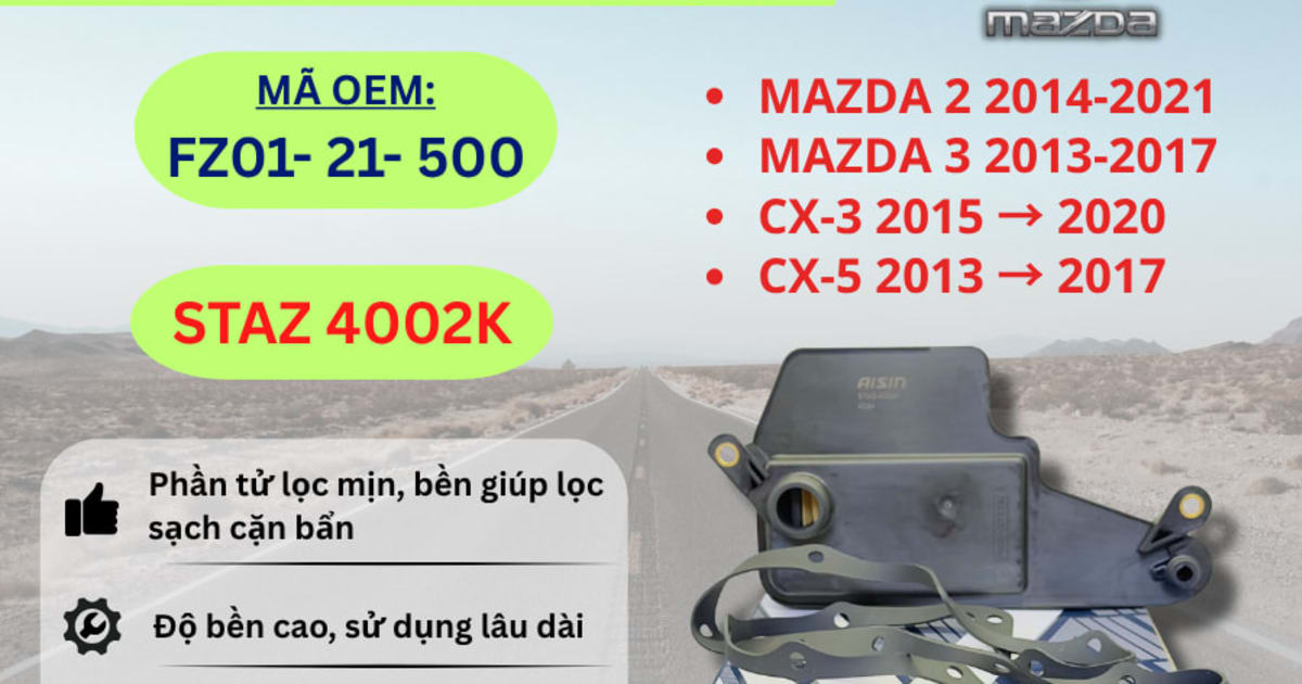Lọc nhớt hộp số Mazda hiệu Aisin mã STAZ-4002K