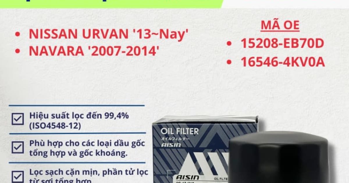 Lọc nhớt động cơ Nissan hiệu Aisin mã OFLAZ-4018