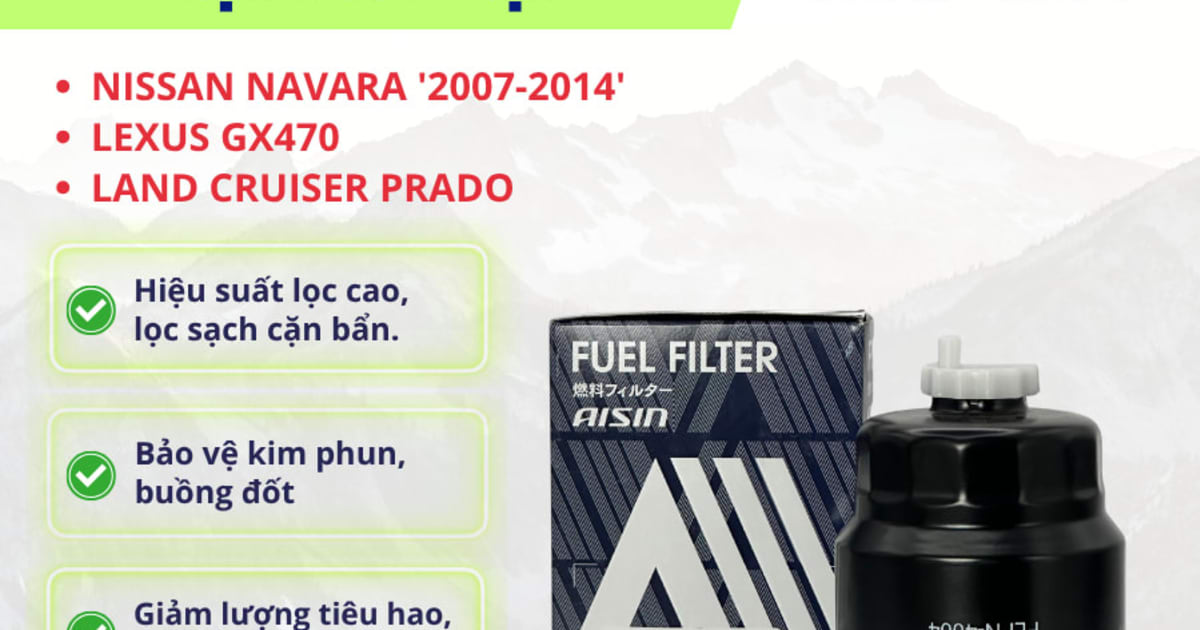 Lọc dầu diesel Nissan, Lexus, Toyota hiệu Aisin mã FLFN-4004