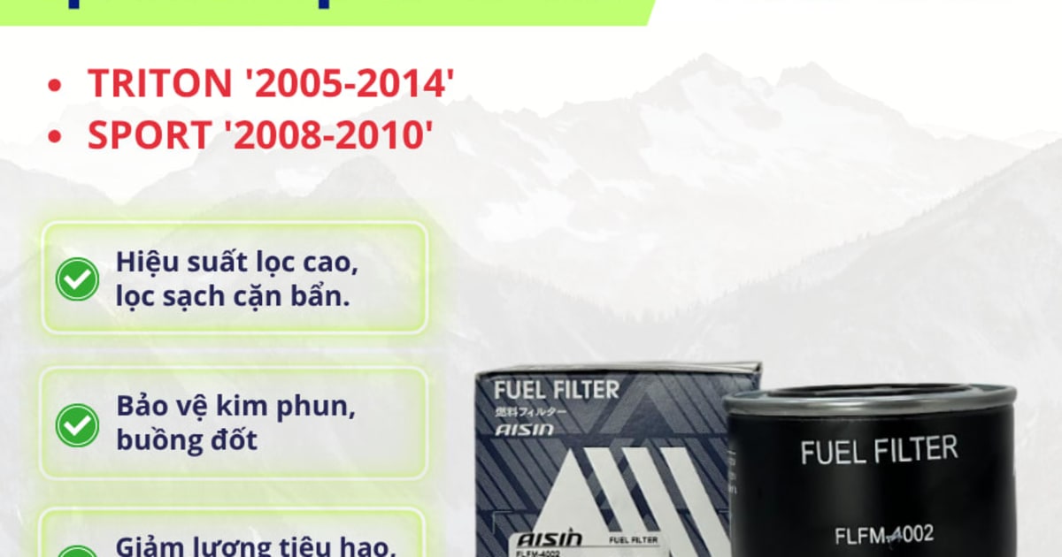 Lọc dầu diesel Mitsubishi hiệu Aisin mã FLFM-4002