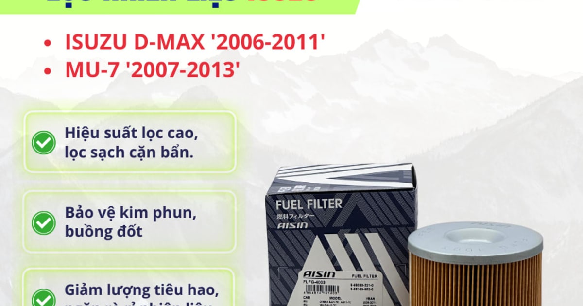 Lọc dầu diesel Isuzu hiệu Aisin mã FLFG-4003