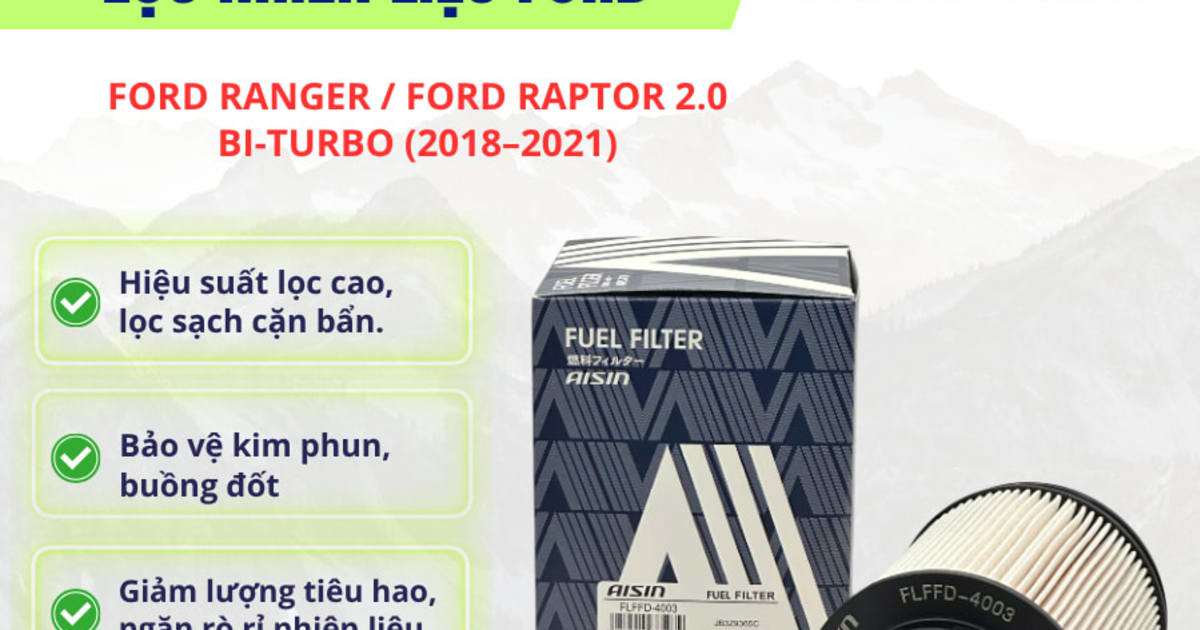 Lọc dầu diesel Ford hiệu Aisin mã FLFFD-4003