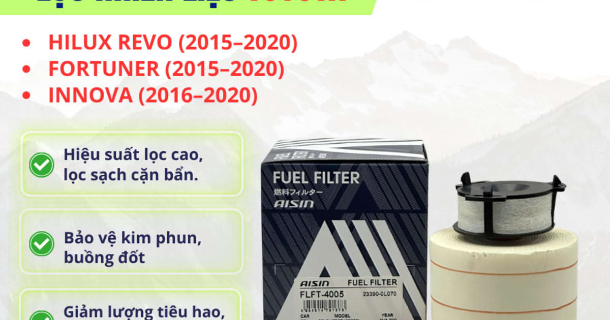 Lọc dầu diesel Toyota hiệu Aisin mã FLFT-4005